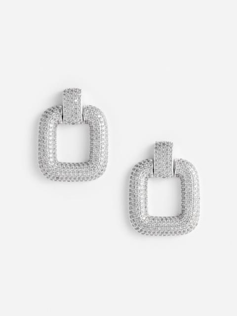 self-portrait Crystal Knocker Earrings