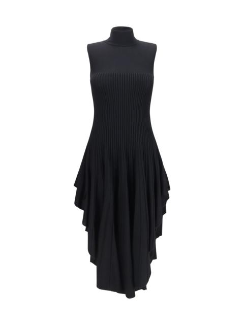 Alaïa Alaïa 3D Sculpted Knit Pointed Dress Black
