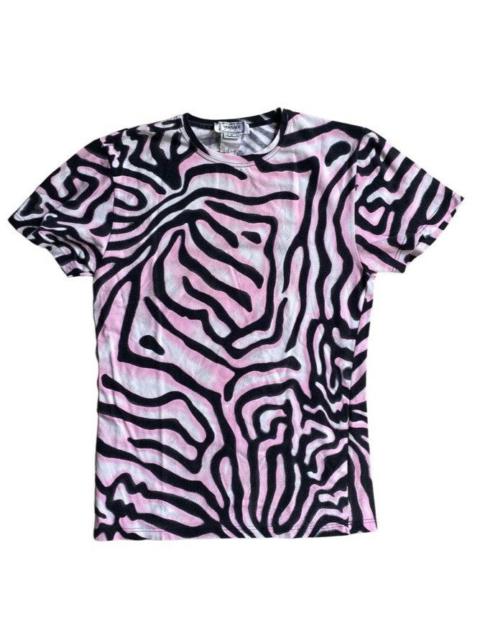 Vintage SS 2000 Versace Pink Zebra Print T Shirt