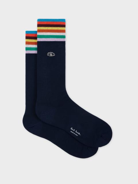 Paul Smith Navy Embroidered Camera Socks