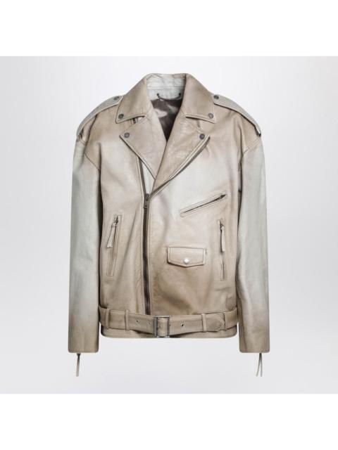 Golden Goose Golden Goose Beige Leather Phoebe Jacket Women