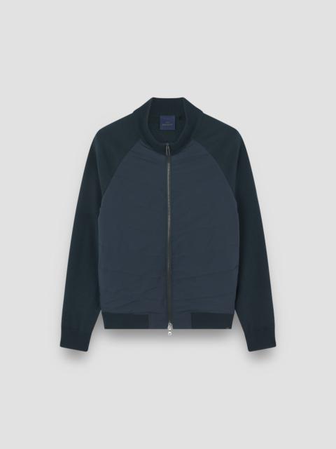 Paul & Shark HYBRID ZIP-UP CARDIGAN IN SOFT COOL TOUCH WOOL AND TYPHOON® PLATINUM