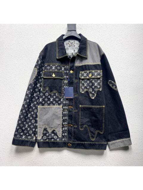 Louis Vuitton Louis Vuitton Nigo deconstructed patchwork denim jacket