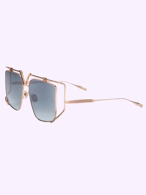 Valentino Valentino Light Grey Irregular Ladies Sunglasses VLS-116 A 59