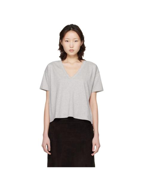 Loulou de Saison Gray 'Faaa LDS' V-neck T-shirt