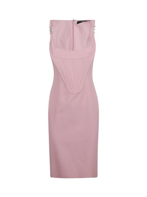 VERSACE Back Zip Sleeveless Dress