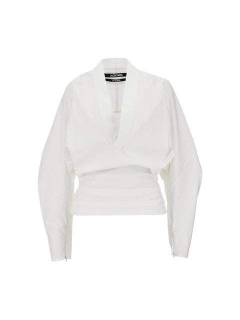 JACQUEMUS Jacquemus Colombe Poplin Shirt White