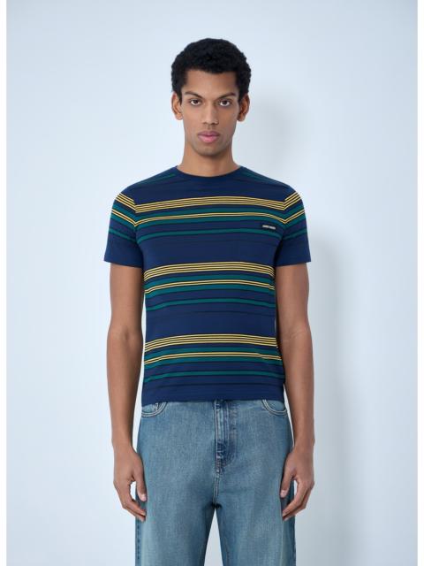 Other Designers Miu Miu Men Striped Cotton Jersey T-Shirt