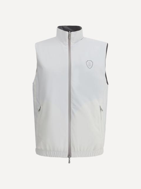 visvim WAWONA DOWN VEST (W/LI NEP TWEED) NAVY | REVERSIBLE