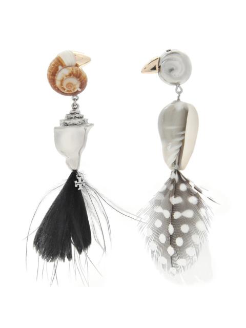 TORY BURCH Tory Burch Natural Feather Bird Earring