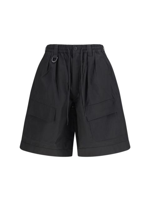 Y-3 Y-3 Cotton-blend Cargo Bermuda Shorts