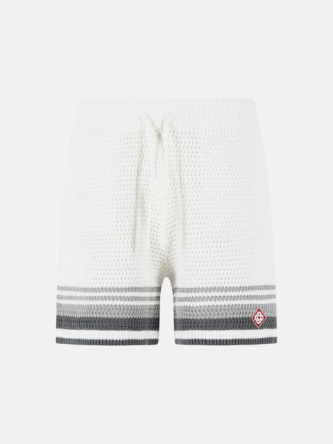 CASABLANCA WHITE COTTON BERMUDA SHORTS