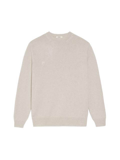 PANGAIA Mens Recycled Cashmere Crewneck Sweatshirt - Oatmeal