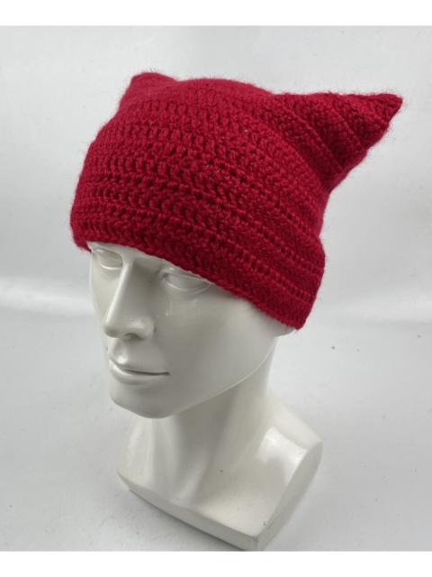 Japanese Brand - custom made knitted beanie hat with horn tc43