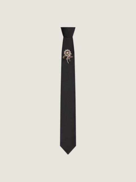 Givenchy TIE IN SILK WITH PEARLS AND CRYSTALS EMBROIDERY