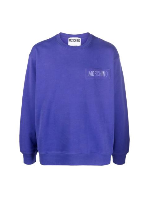 Moschino logo-patch sweatshirt