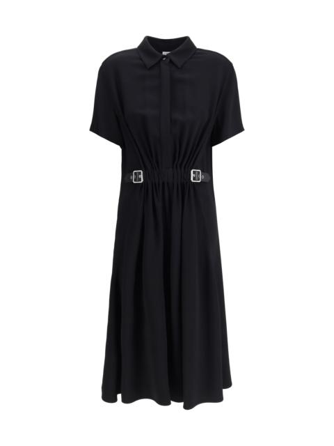 Loewe Loewe Women Belted Dress Lightweight Stretch Viscose Cady