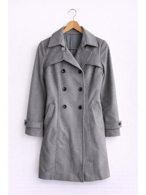 Other Designers Japanese Brand - Vintage Vivi Fleurs Grey Wool Blend Double-Breasted Coat
