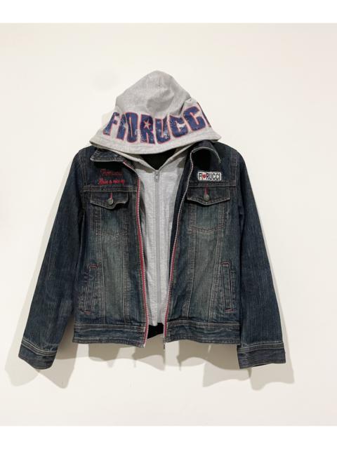 Other Designers Designer - Rare🌹 Fiorucci 2 in 1 Denim Jacket + Hoodie Jacket
