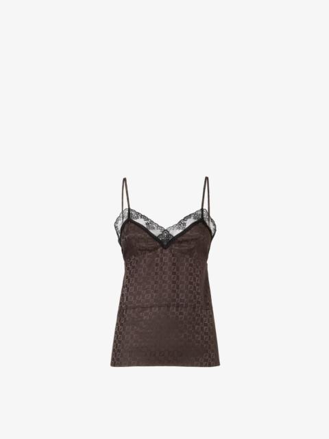 FENDI Fendi Jacquard Ff Silk Top