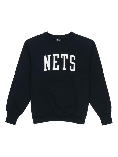 Nike Nike MENS Letter Print Brooklyn Nets Crew-neck Black DD2961-010