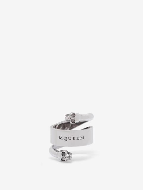 Alexander McQueen Twin Skull Ring