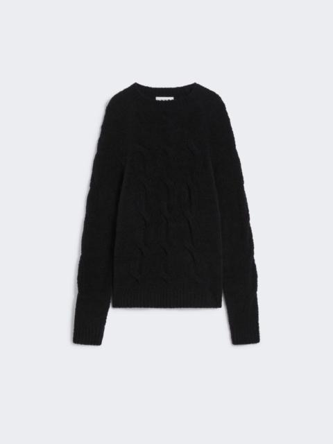 Sportmax Oversized fluffy sweater - BLACK