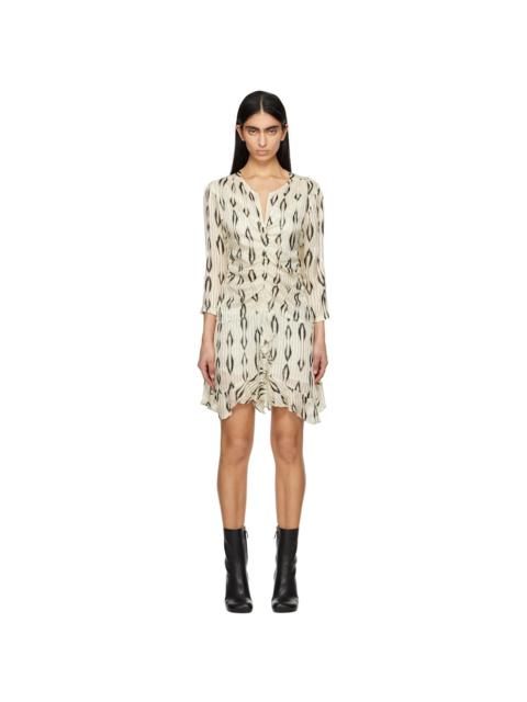 Isabel Marant Beige & Black Octavia Minidress