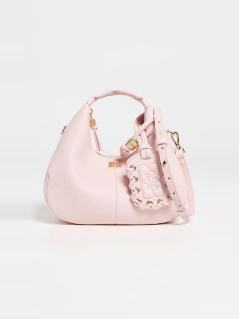 GANNI Mini Grained Hobo Bag