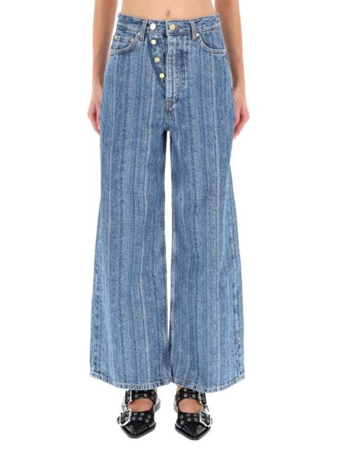 GANNI Ganni Women Striped "Baggy" Jeans