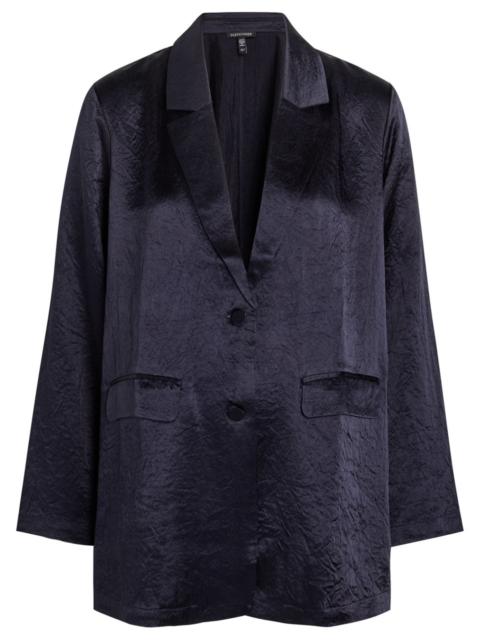EILEEN FISHER Eileen Fisher Crinkled Satin Blazer