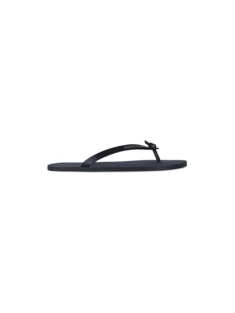 SAINT LAURENT Leather Flip Flops