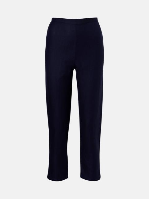 ADRIANA DEGREAS Linen-blend capri pants