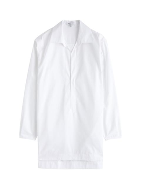 Alaïa Cotton-poplin Mini Tunic Dress