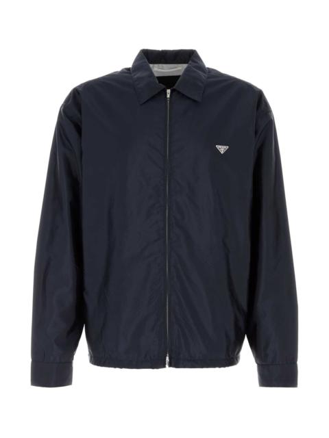 Prada Prada Men Navy Blue Re-Nylon Shirt