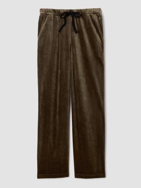 EILEEN FISHER Cozy Velour Knit Wide-Leg Pant