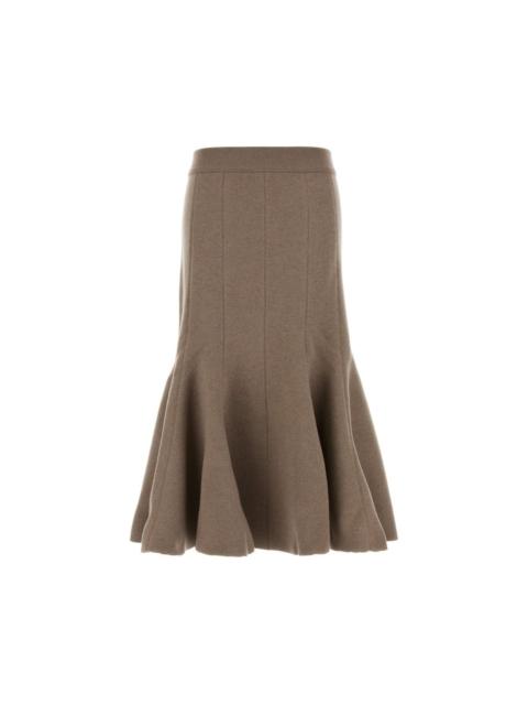 Bottega Veneta BOTTEGA VENETA Cappuccino Cashmere Blend Skirt New & Authent