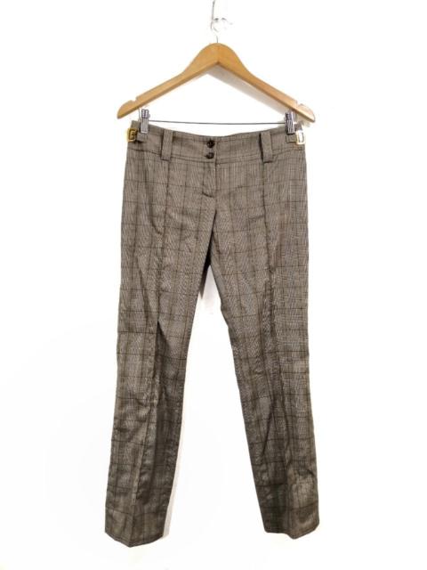 Dolce And Gabanna Wool Plaid Pants Classic Design Logo 19