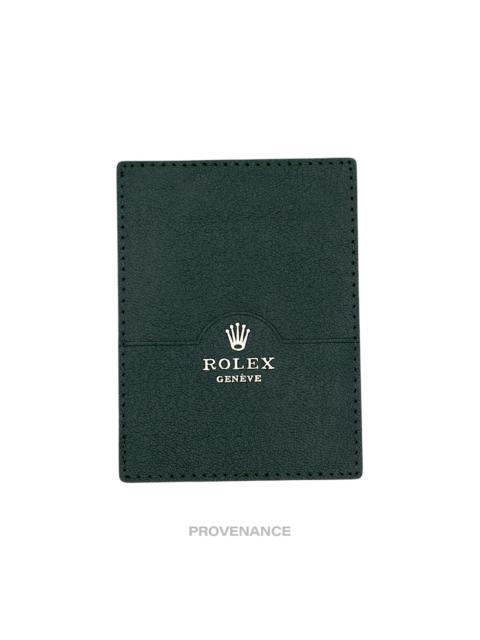 ROLEX Rolex Card Holder Wallet - Green Leather