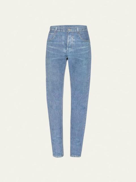 Bottega Veneta Denim Printed Nubuck Pants