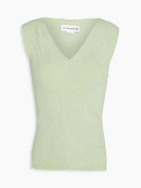 Victoria Beckham Ribbed cotton-blend top