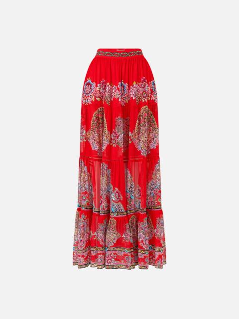 CAMILLA TIERED MAXI SKIRT