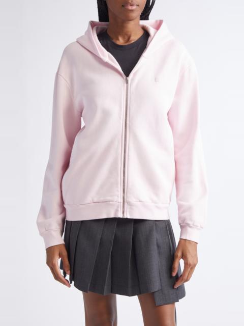 Acne Studios Acne Studios Fupiter Face Patch Fleece Zip Hoodie in Blossom Pink at Nordstrom