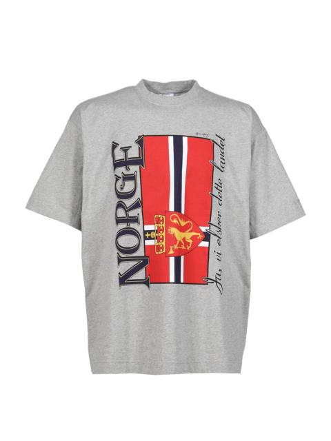 VETEMENTS NORWAY TOURIST T-SHRIT / GRY MELANGE