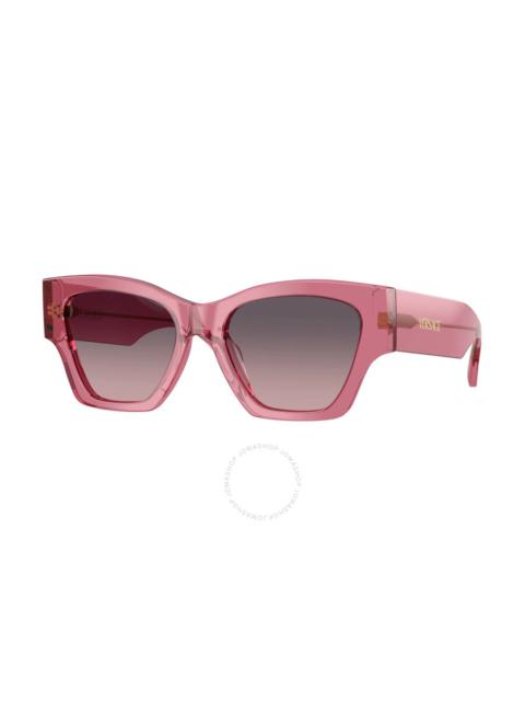 VERSACE Versace Pink Gradient Square Ladies Sunglasses VE4492U 551646 53