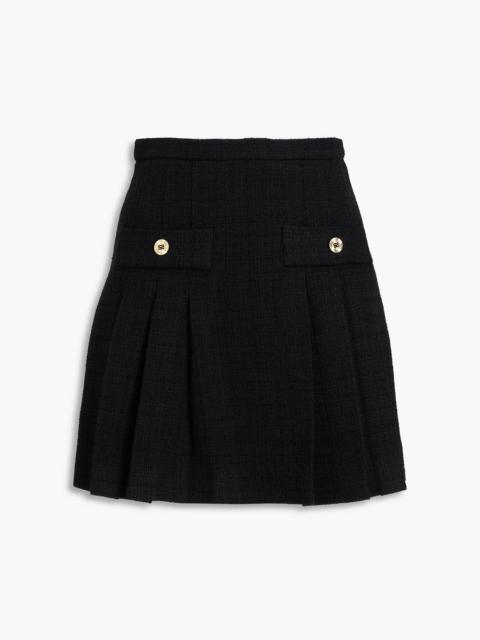 Sandro Pleated tweed mini skirt