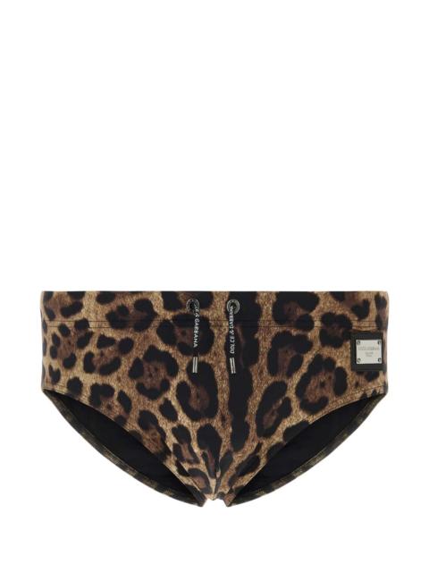 Dolce & Gabbana Dolce & Gabbana Men Printed Stretch Nylon Swimming Brief