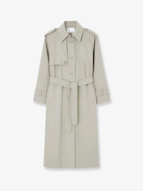 The Frankie Shop The Frankie Shop Riva Cotton Blend Trench Coat Light Beige