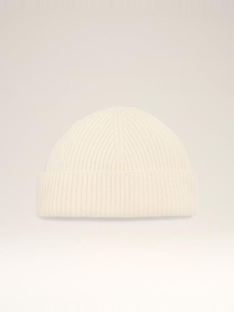 AMI Paris WHITE WOOL AMI LEATHER LABEL BEANIE