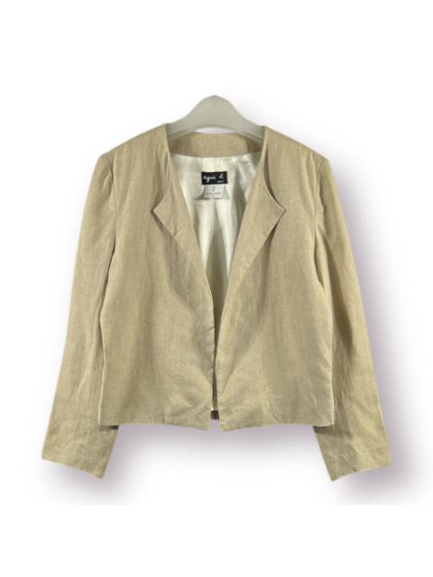 🔥 Vintage Agnes b Made in France Buttonless Crop Jacket
